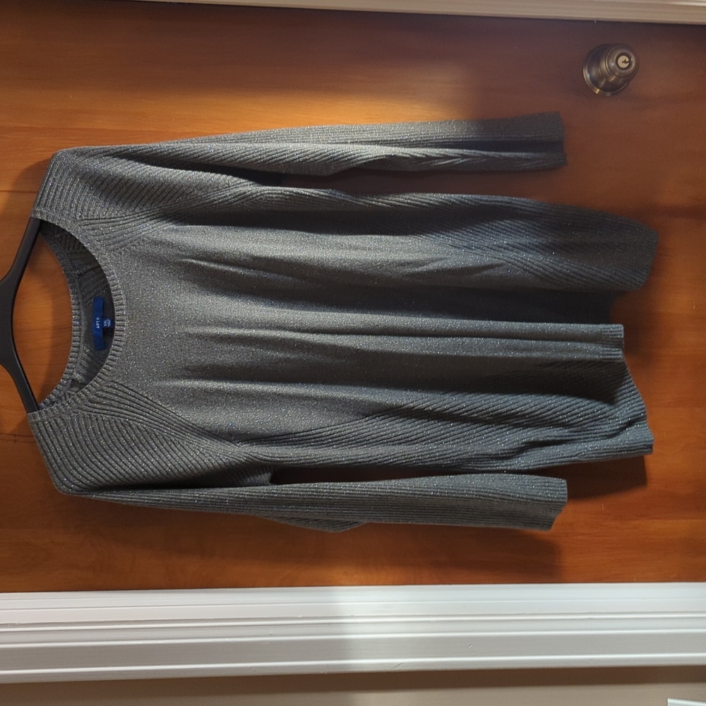 Apt 9 Grey Sparkling Sweater Size XXL Women's